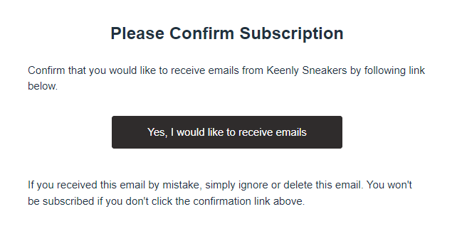 Double opt-in settings