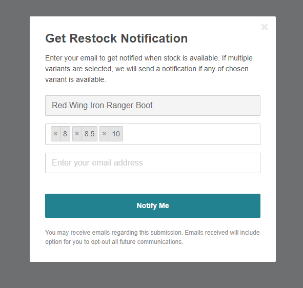 Back In Stock screenshot